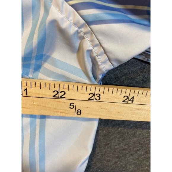 Eddie Bauer Womens XL Blue Plaid Short Sleeve Button Up Hiking Shirt EB004068 - Picture 10 of 11